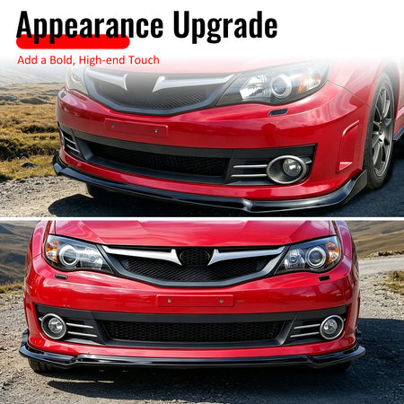 Fits 08-10 Impreza WRX STI IKON Front Bumper Lip Chin Spoiler Carbon Fiber Print