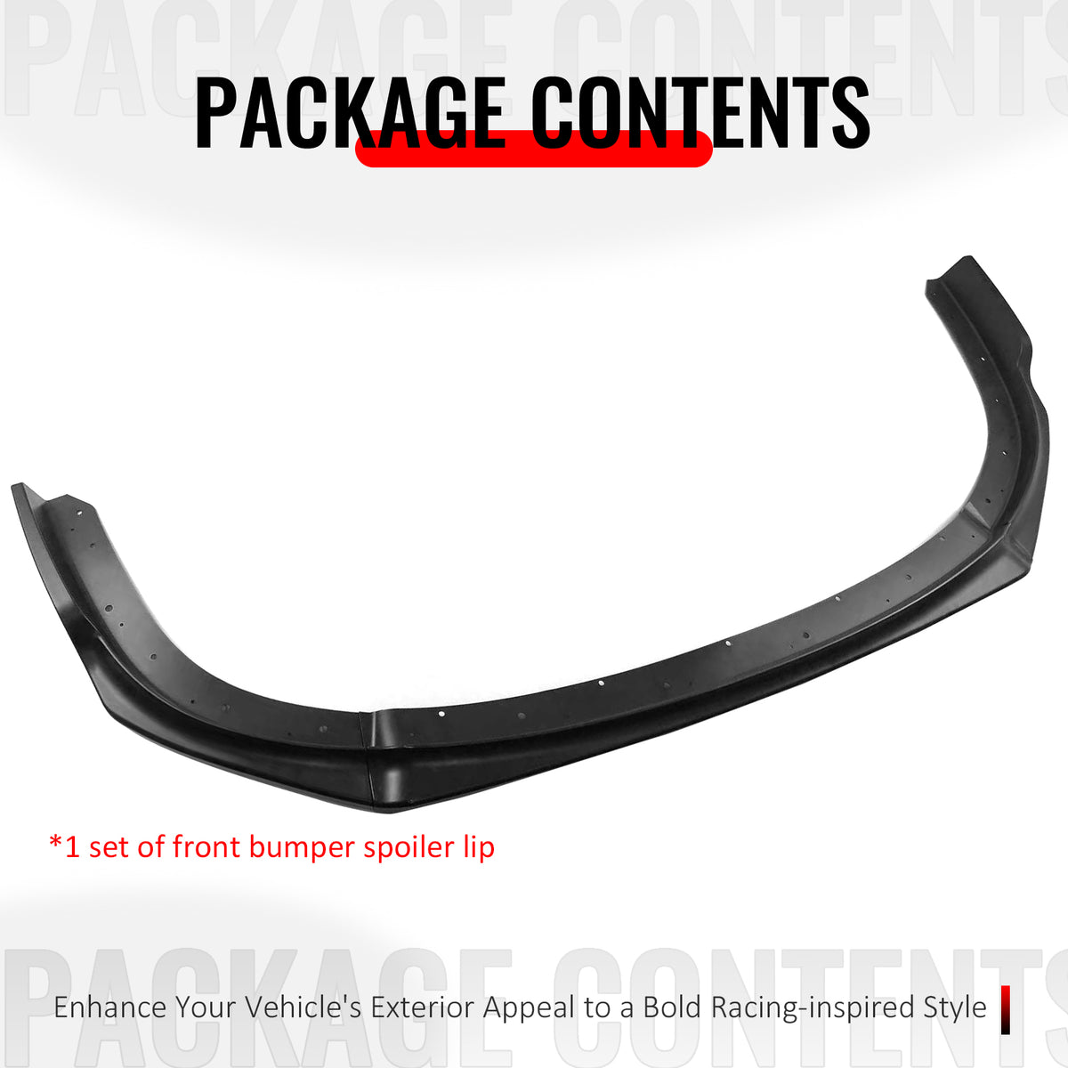 Fits 08-10 Impreza WRX STI IKON Front Bumper Lip Chin Spoiler Matte Black PP