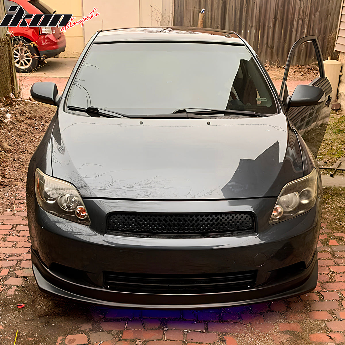 Front Bumper Lip Compatible With 2005-2010 SCION TC, Type sport Style PU Black Front Lip Spoiler Splitter by IKON MOTORSPORTS, 2006 2007 2008 2009