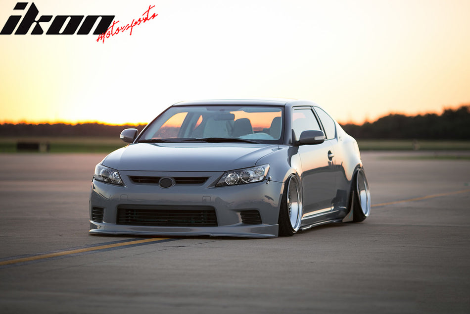 Front Bumper Lip Compatible With 2011-2013 Scion tC, RS Style PU Black Front Lip Spoiler Splitter by IKON MOTORSPORTS, 2012