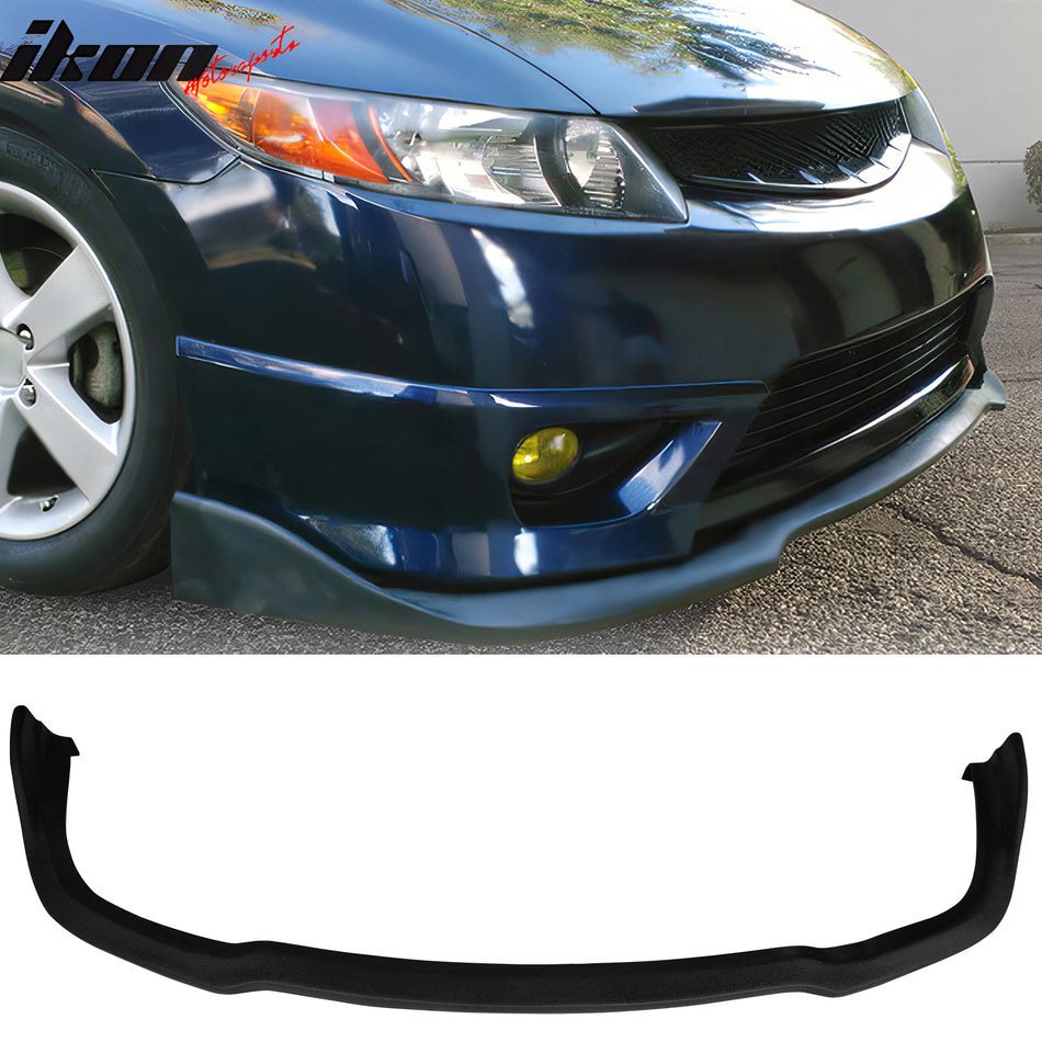 2006-2008 Honda Civic Coupe Front Lower Bumper Lip Air Dam Chin Spoiler Splitter CS2 Style RTS Rough Textured Surface PU Polyurethane