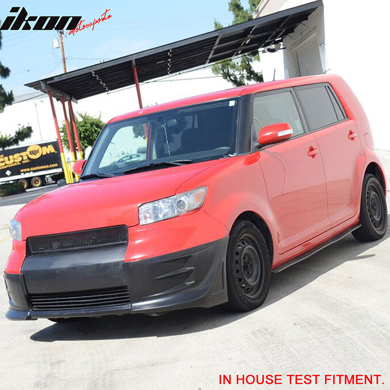 Front Bumper Lip Compatible With 2008-2010 Scion xB, Black PU Front Lip Finisher Under Chin Spoiler Add On by IKON MOTORSPORTS, 2009