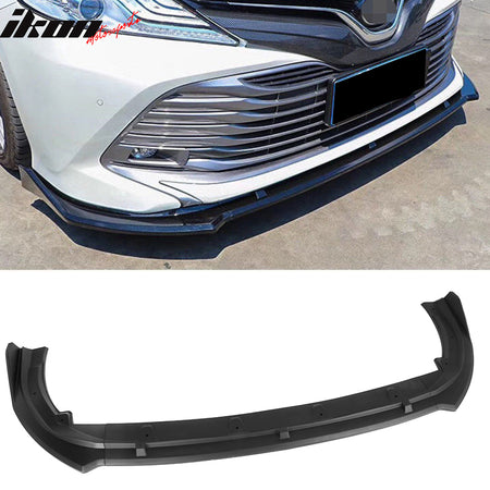 IKON MOTORSPORTS, Front Bumper Lip Compatible With 2018-2020 Toyota Camry, OE Painted Colors PP Polypropylene 3PC Front Lip Under Chin Spoiler Add On Splitter, 2019