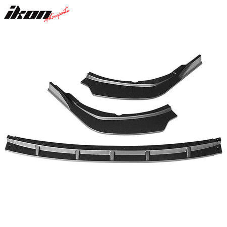 IKON MOTORSPORTS, 3PCS Front Bumper Lip Compatible With 2021-2023 Toyota Camry SE, Front Bumper Lip Spoiler Splitter Guard IKON Style PP