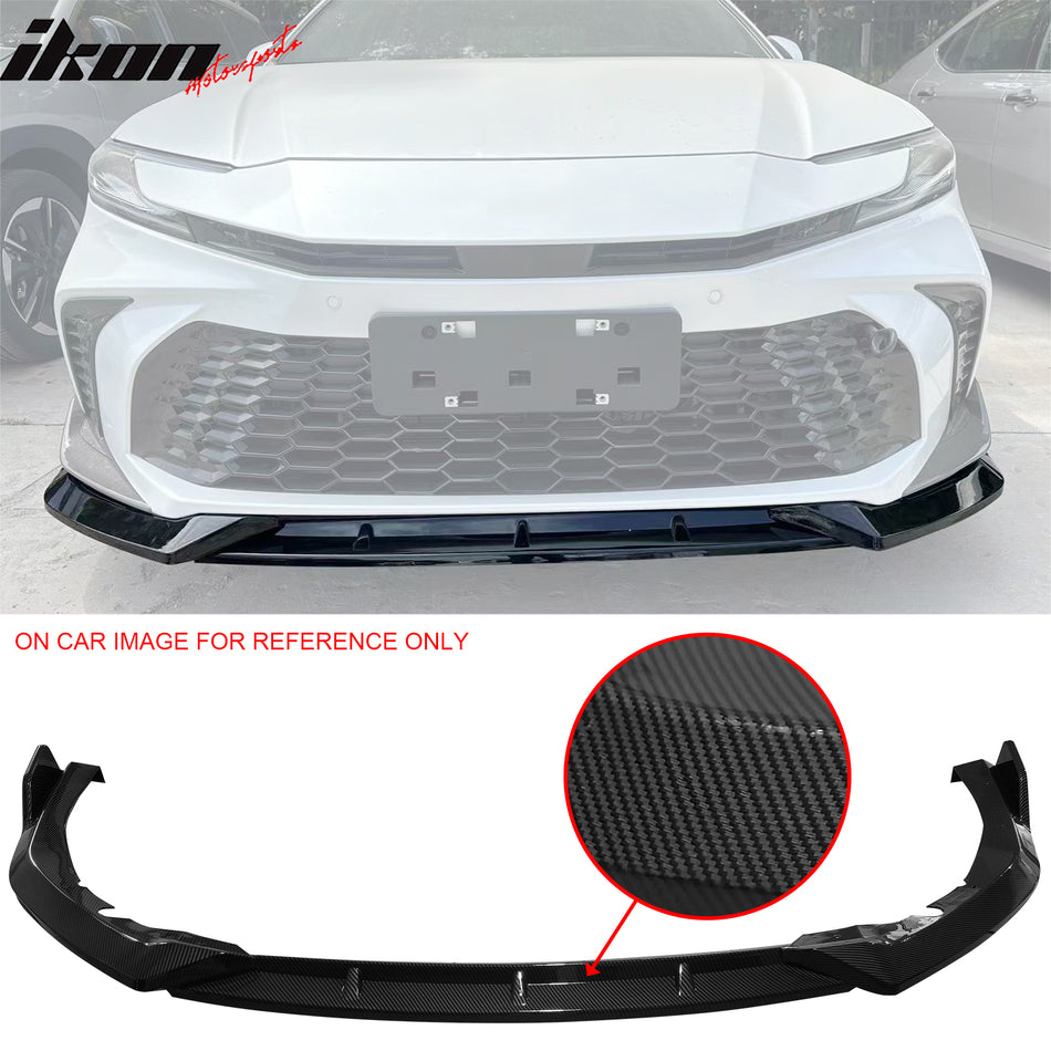 2025-2026 Toyota Camry XSE IKON V2 Carbon Fiber Print Front Bumper Lip