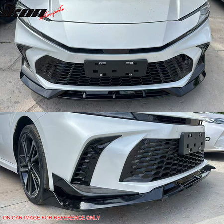 Fits 25-26 Toyota Camry SE XSE IKON V2 3PCS Front Bumper Lip Chin Matte Black