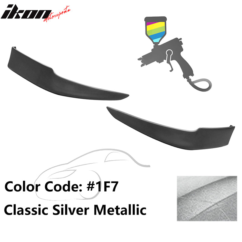 OE Style Front Bumper Lip Splitter Kit For 2009-2010 Toyota Corolla - 2pc Unpainted Black PP