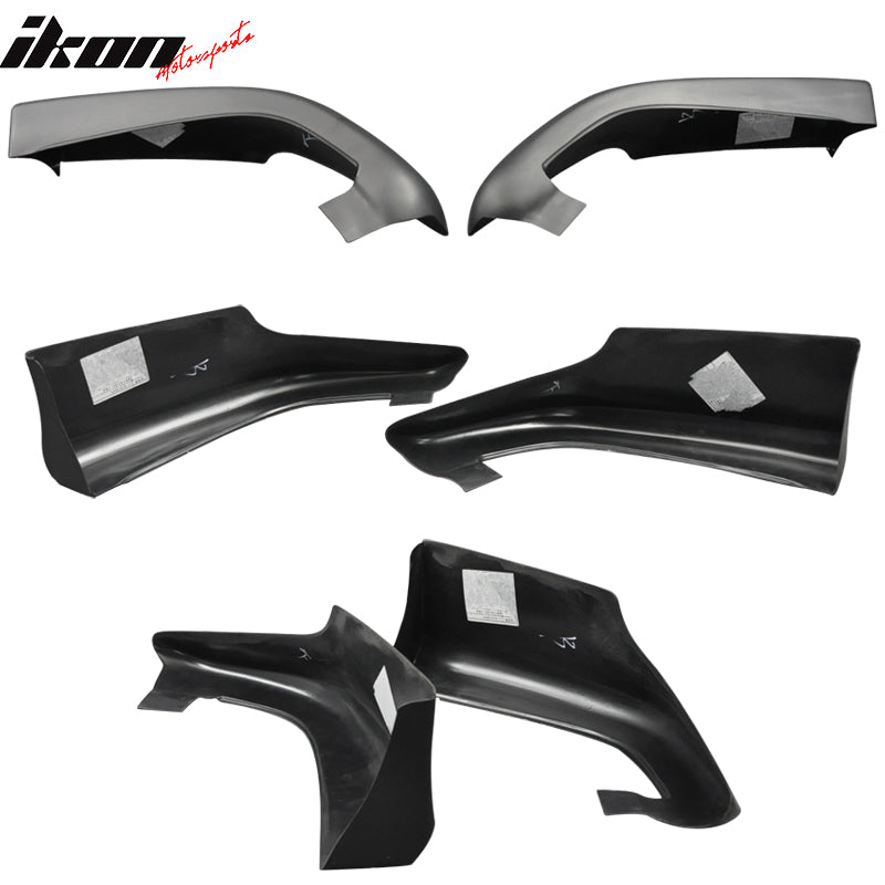 IKON MOTORSPORTS Front Bumper Lip, Compatible With 2011-2013 Toyota Corolla, Factory Style Black PP Front Lip Spoiler Splitter