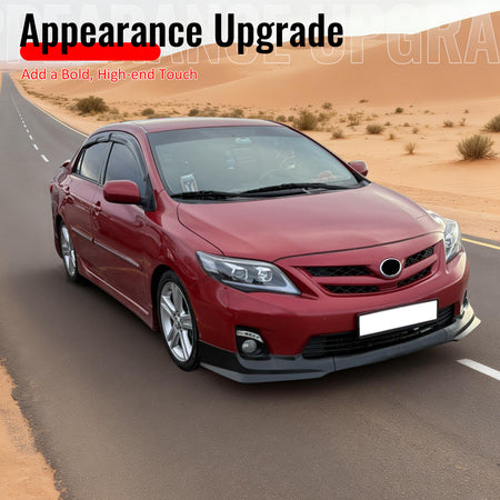 Fits 11-13 Toyota Corolla T Style Front Bumper Lip Chin Spoiler Gloss Black PP