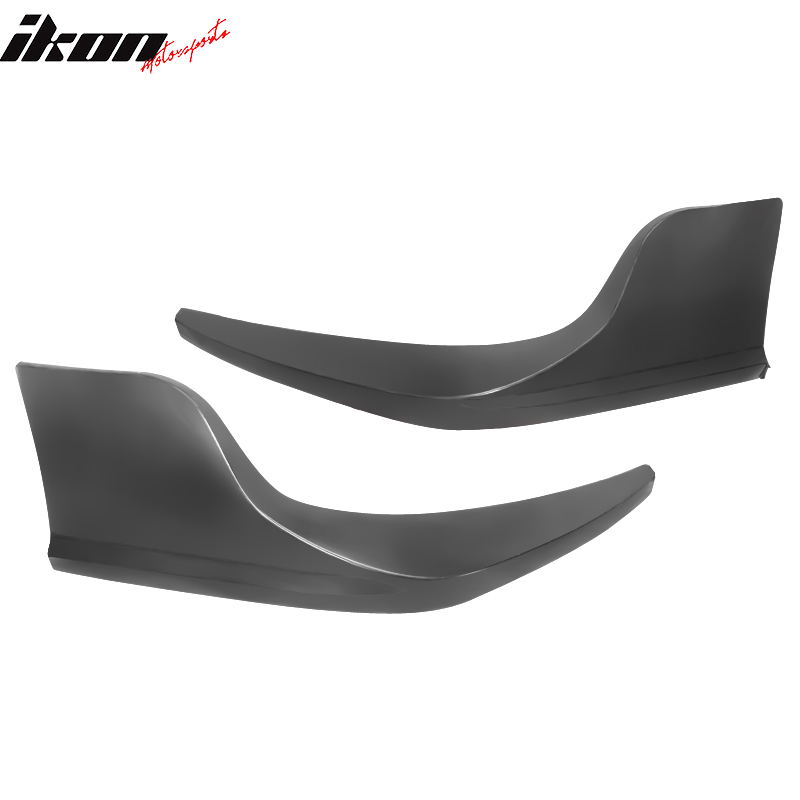 IKON MOTORSPORTS Front Bumper Lip Compatible With 2014-2016 Toyota Corolla S Models Only Unpainted Black Chin Spoiler Splitter Lower Valance