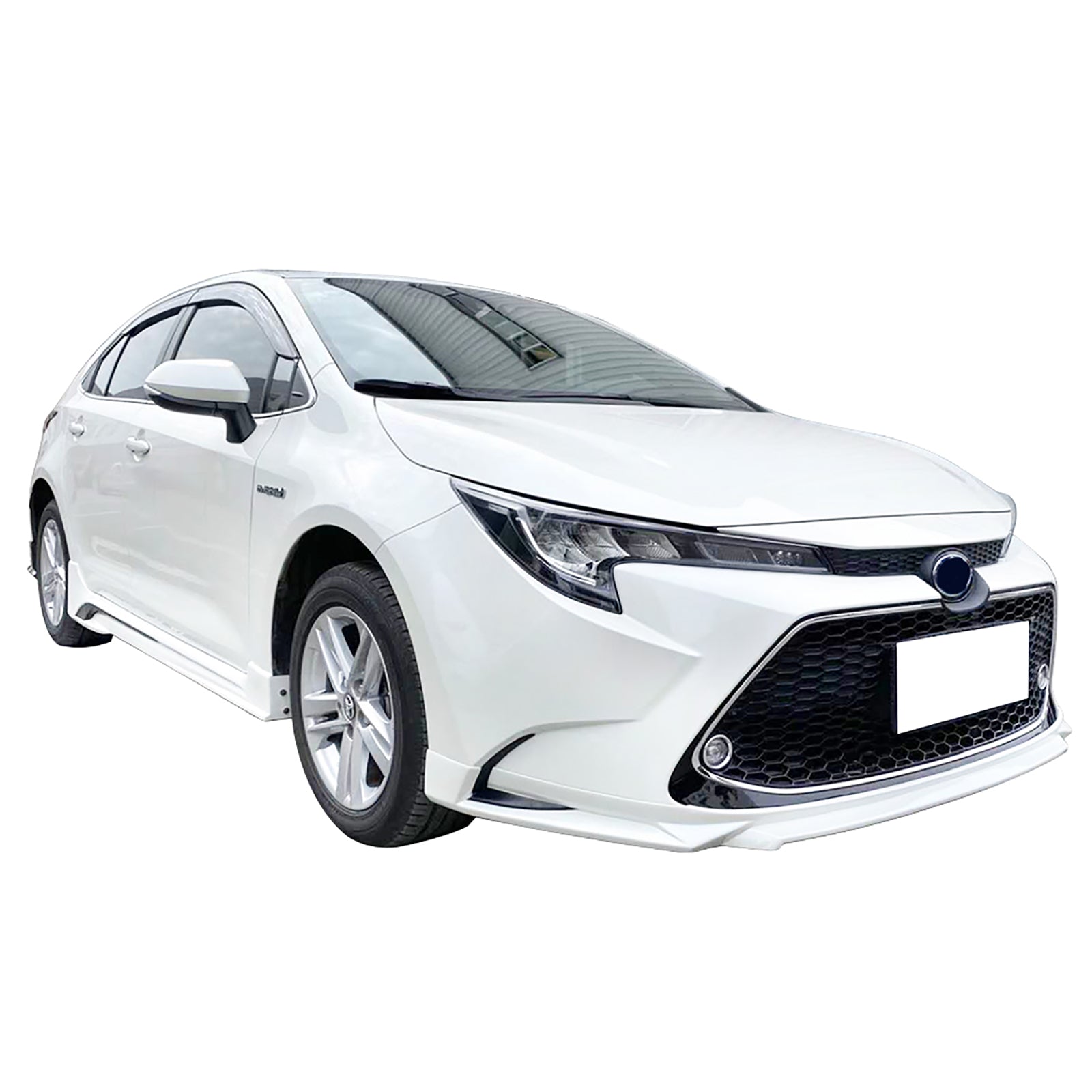 For 2020 - 2021 Toyota Corolla LE / cheapest L / XLE Painted Glossy Black Front Bumper Body Spoiler Lip 3PCS ( Do Not Fit Hatchback/5DR )