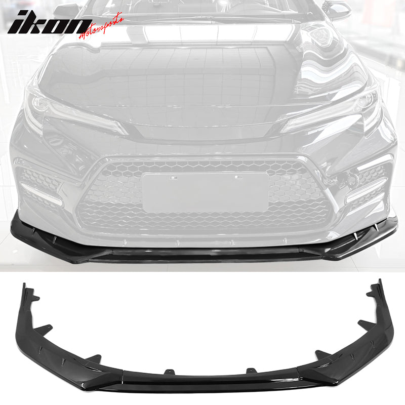 2020-2022 Toyota Corolla SE XSE 4Dr IKON Style Front Bumper Lip PP 3PC