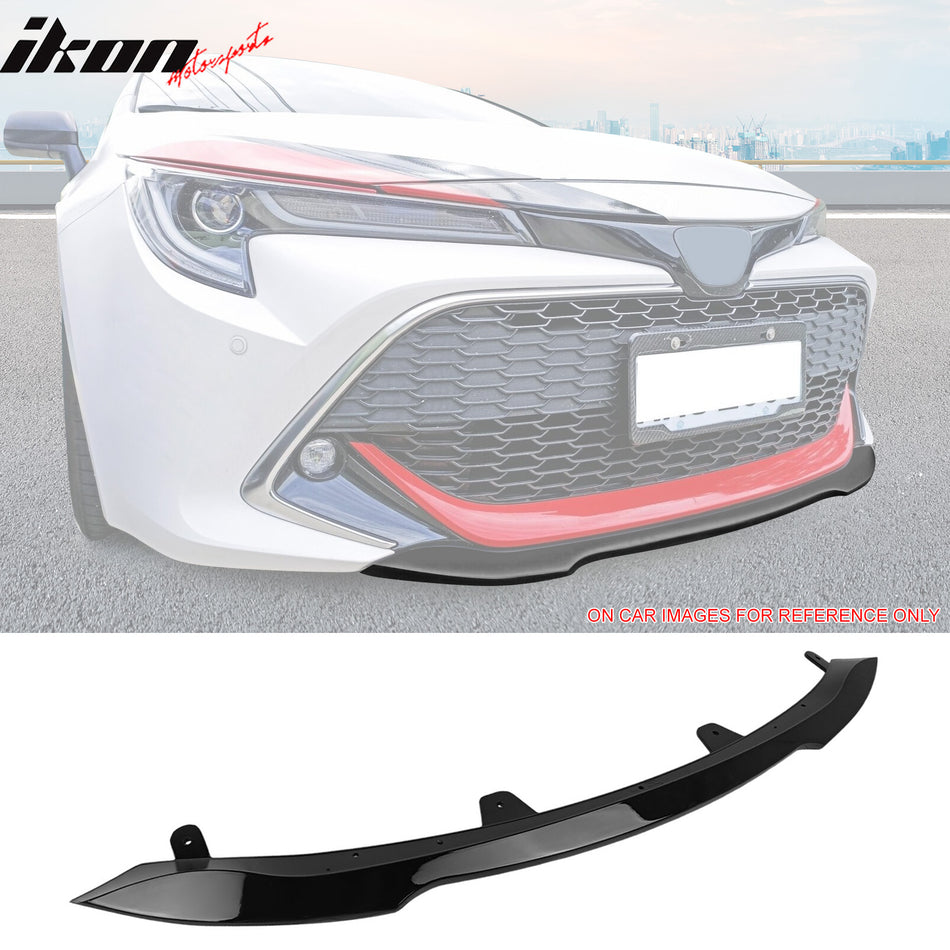 2019-2021 Toyota Corolla Auris 3rd 5-Door Gloss Black Front Bumper Lip