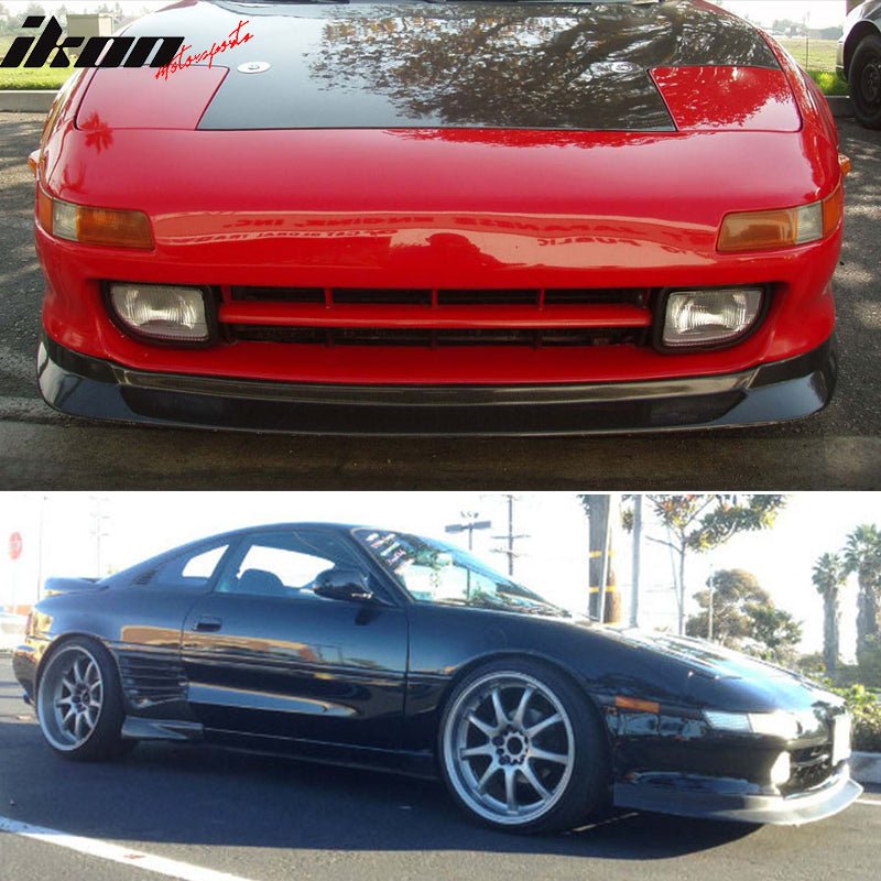 Fits 91-99 Toyota MR2 SW20 CX Style Front Bumper Lip Spoiler Unpainted Black PU