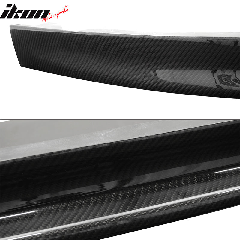 IKON MOTORSPORTS, Front Bumper Lip Compatible With 1993-1998 Toyota Supra, Matte Carbon Fiber Whifbitz Style Front Lip Spoiler Wing Chin Splitter, 1994 1995 1996 1997