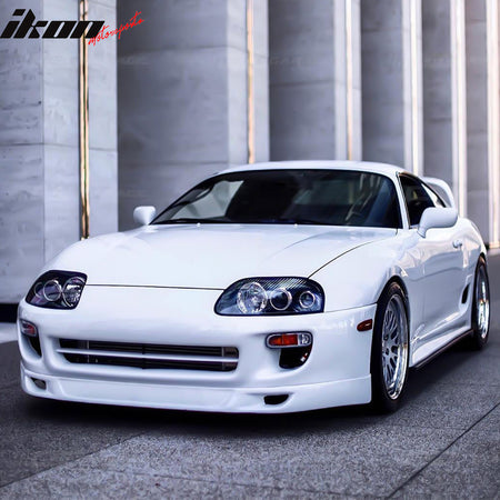 Compatible With 1993-1998 Toyota Supra Urethane Front Bumper Lip Spoiler V2 Style PU