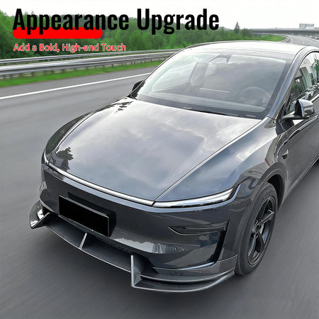 Fits 2026 Tesla Model Y Juniper Premium Front Bumper Lip Carbon Fiber Print 3PCS