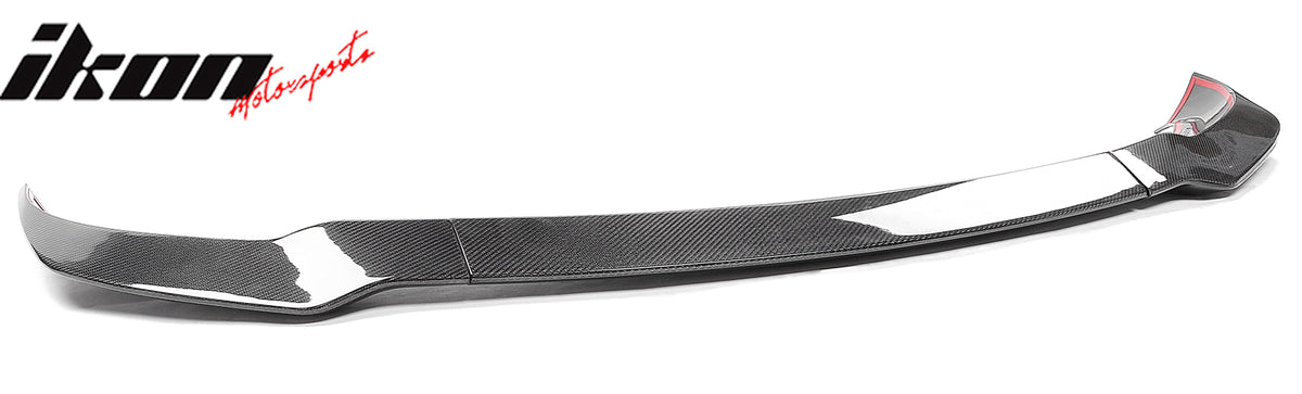 For 17-23 Tesla Model 3 4DR Track Pack Front Bumper Lip Carbon Fiber Gloss Black