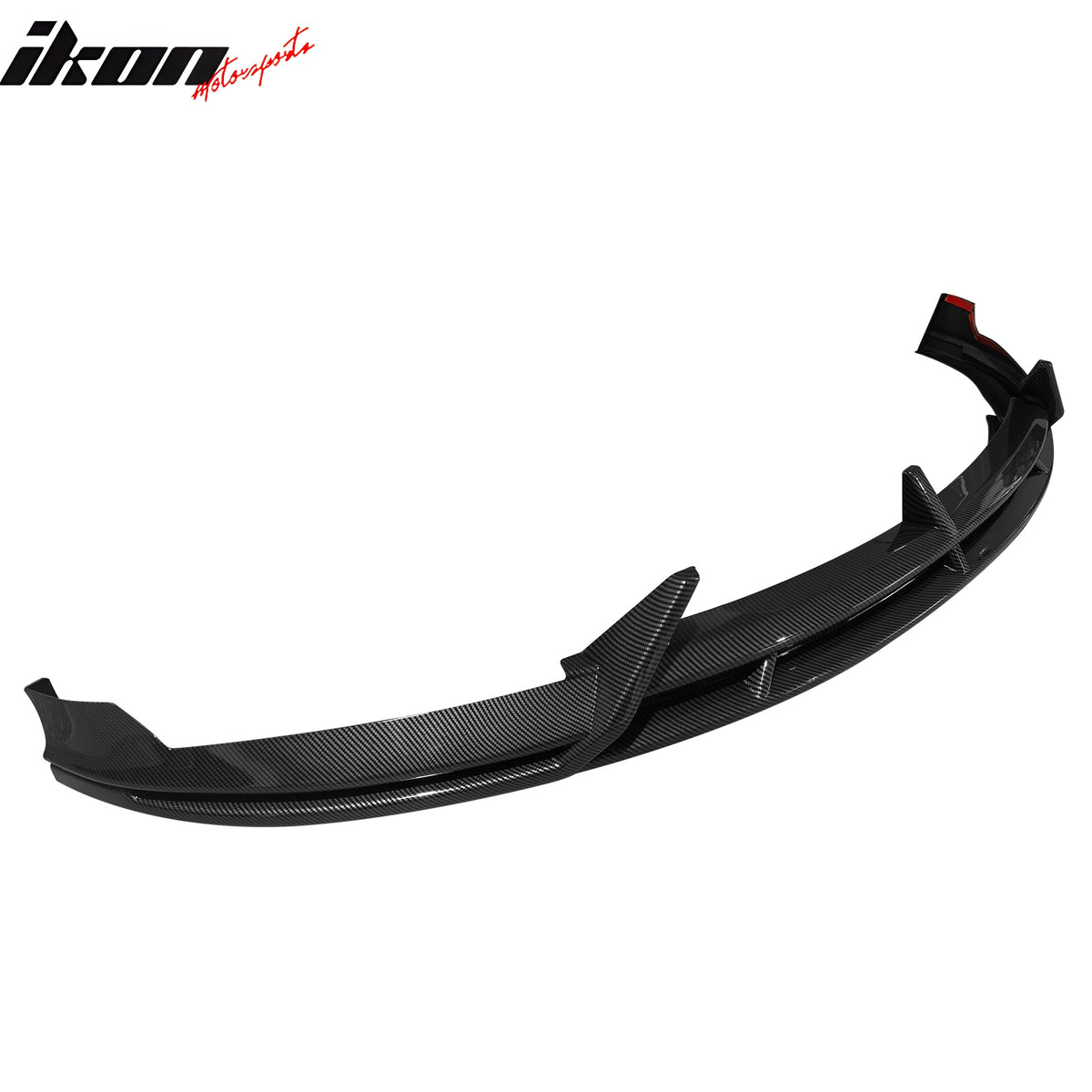 Fit 24-25 Tesla Model 3 3PCS IKON2 Style Front Bumper Lip Spoiler Matte Black PP