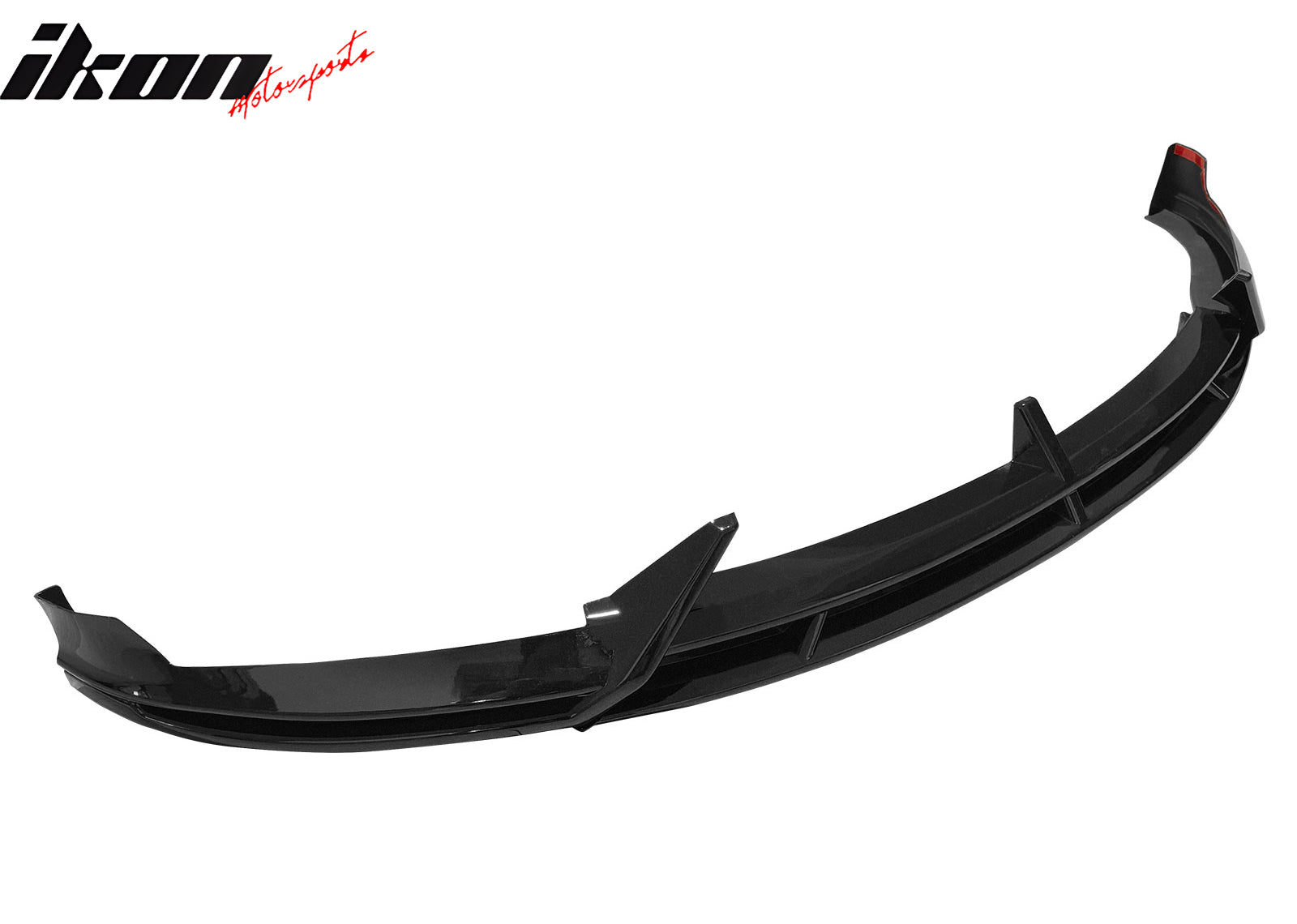 Fit 24-25 Tesla Model 3 3PCS IKON2 Style Front Bumper Lip Spoiler Matte Black PP