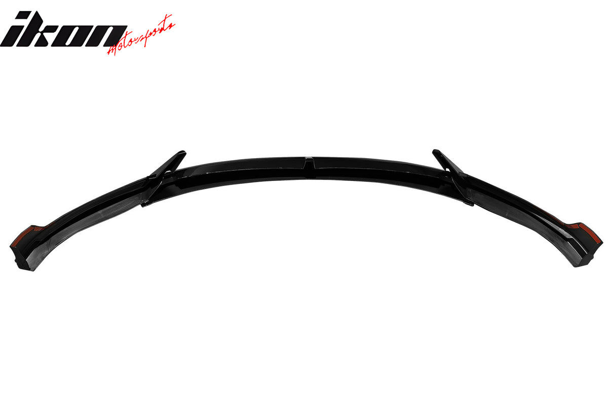 Fit 24-25 Tesla Model 3 3PCS IKON2 Style Front Bumper Lip Spoiler Matte Black PP