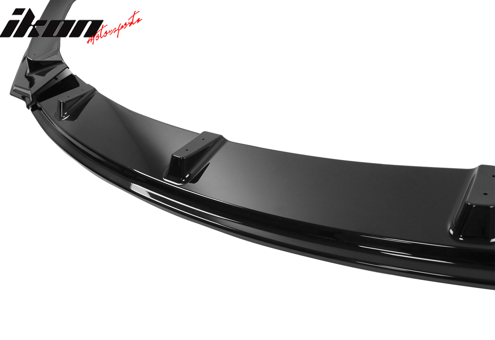 Fits 24-25 Tesla Model 3 3PCS IKON Style Front Bumper Lip Spoiler Matte Black PP