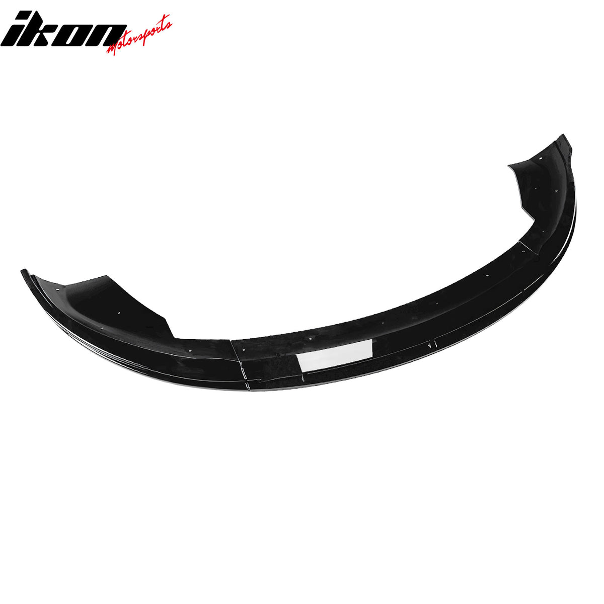 Fits 24-26 Tesla Model 3 IKON V4 Style Front Bumper Lip Spoiler Gloss Black 3PCS