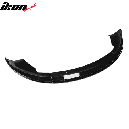 Fits 24-26 Tesla Model 3 IKON V4 Style Front Bumper Lip Spoiler Gloss Black 3PCS