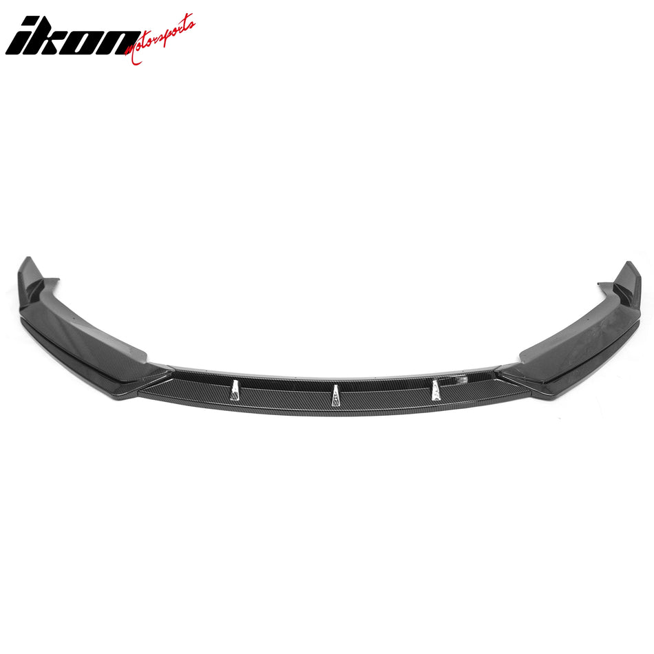 2016-2021 Tesla Model S Carbon Fiber Print Front Bumper Lip Chin Spoiler PP