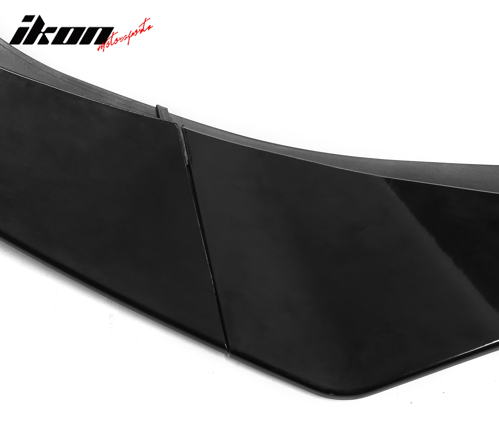 Fits 21-23 Tesla Model S Track Pack Style Front Bumper Lip Gloss Black 3PC Kit