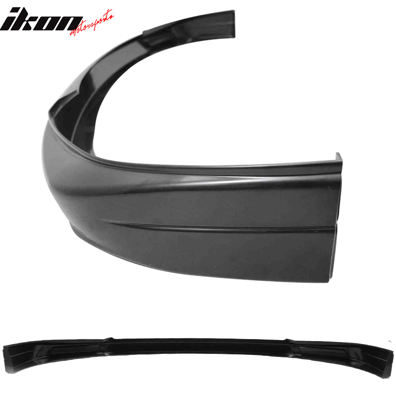 Front Bumper Lip Compatible With 2011-2017 Toyota Sienna, MP Style Black PU Front Lip Finisher Under Chin Spoiler Add On by IKON MOTORSPORTS, 2012 2013 2014 2015 2016