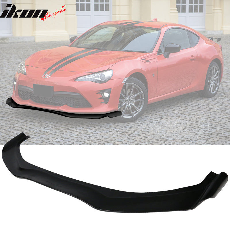 2017-2020 Toyota 86 GR Style Unpainted Black Front Bumper Lip PU