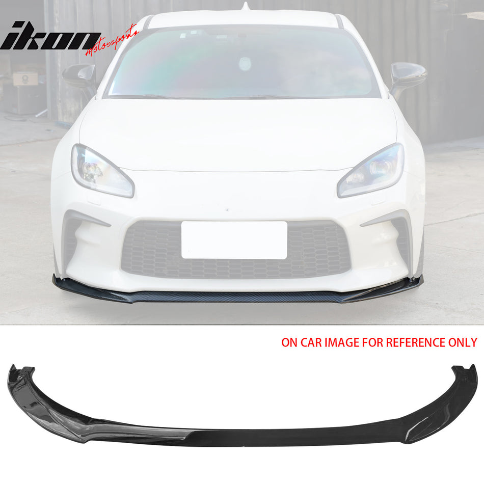 2022-2024 Toyota GR86 IKON V7 Style Front Bumper Lip Gloss Black ABS