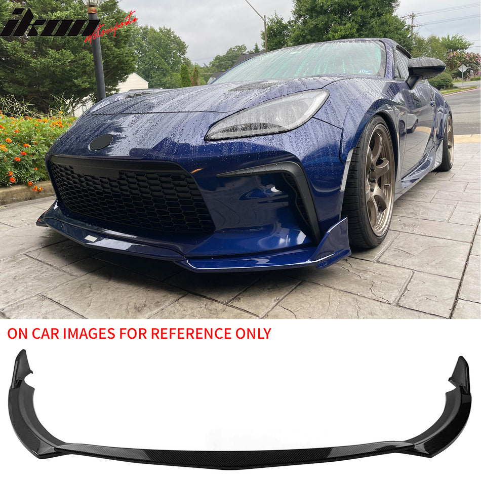 2022-2026 Toyota GR86 T Style Carbon Fiber Print Front Bumper Lip Spoiler PP