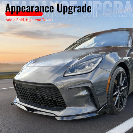 Fits 22-26 Toyota GR86 ST Style PP Front Bumper Lip Chin Spoiler Gloss Black