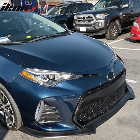 Fits 17-19 Toyota Corolla SE XSE Front Lip Air Dam Bumper Spoiler PU GT Style
