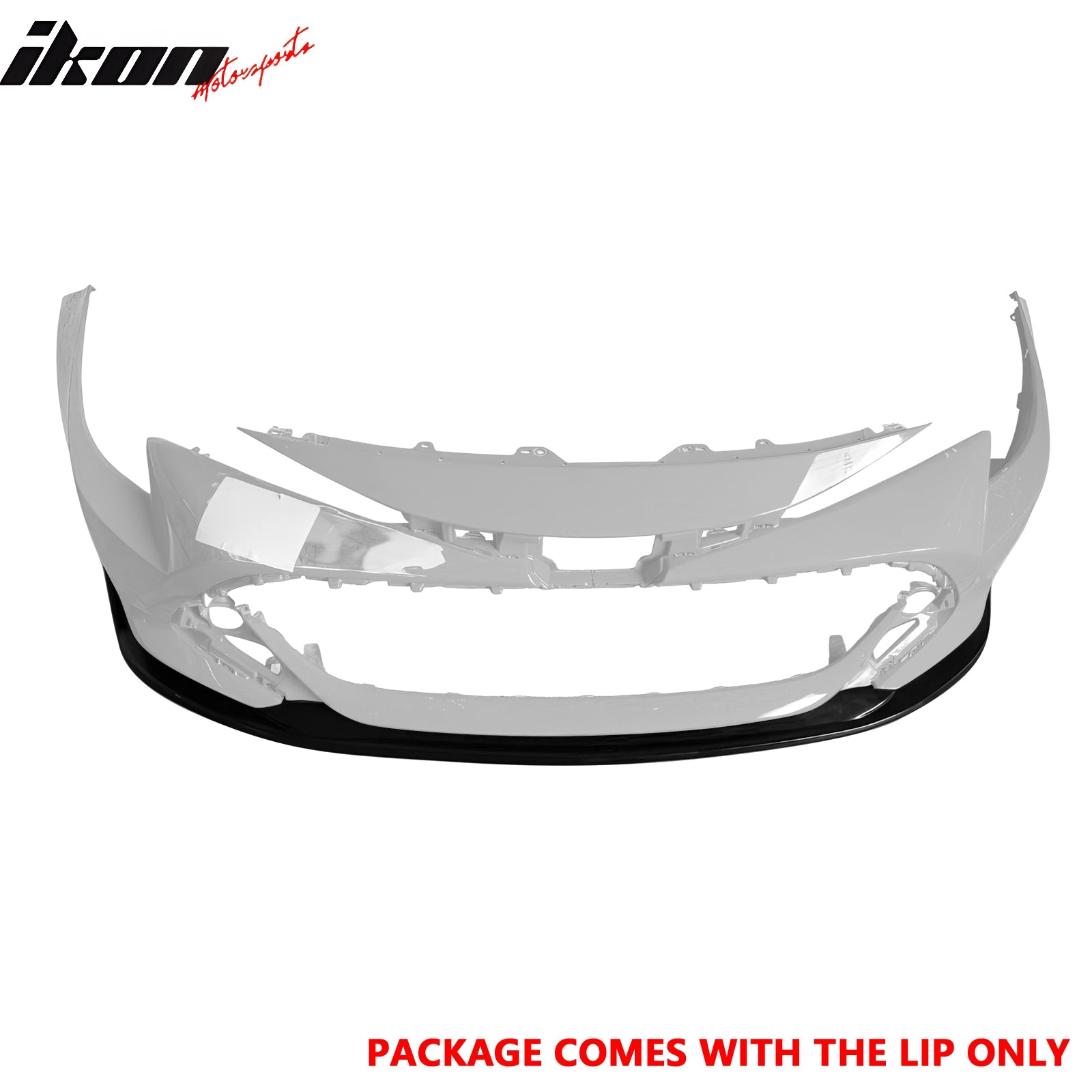 IKON MOTORSPORTS Front Bumper Lip, Compatible with 2019-2022 Toyota Corolla SE/XSE Hatchback, MDA V2 Style Unpainted Black PU Polyurethane Air Dam Chin Spoiler Protector Splitter