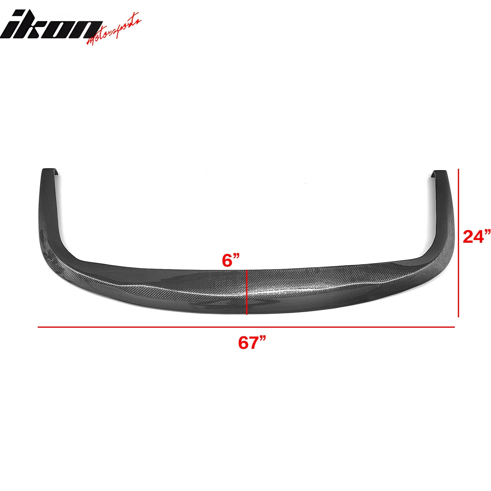 Universal Fitment CS STI  Style Carbon Fiber Black Front Bumper Lip Chin Spoiler