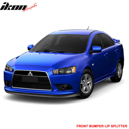 Front Bumper Lip Compatible With Universal Vehicles, Black Spoiler Splitter Valance Fascia Cover Guard Protection Conversion by IKON MOTORSPORTS