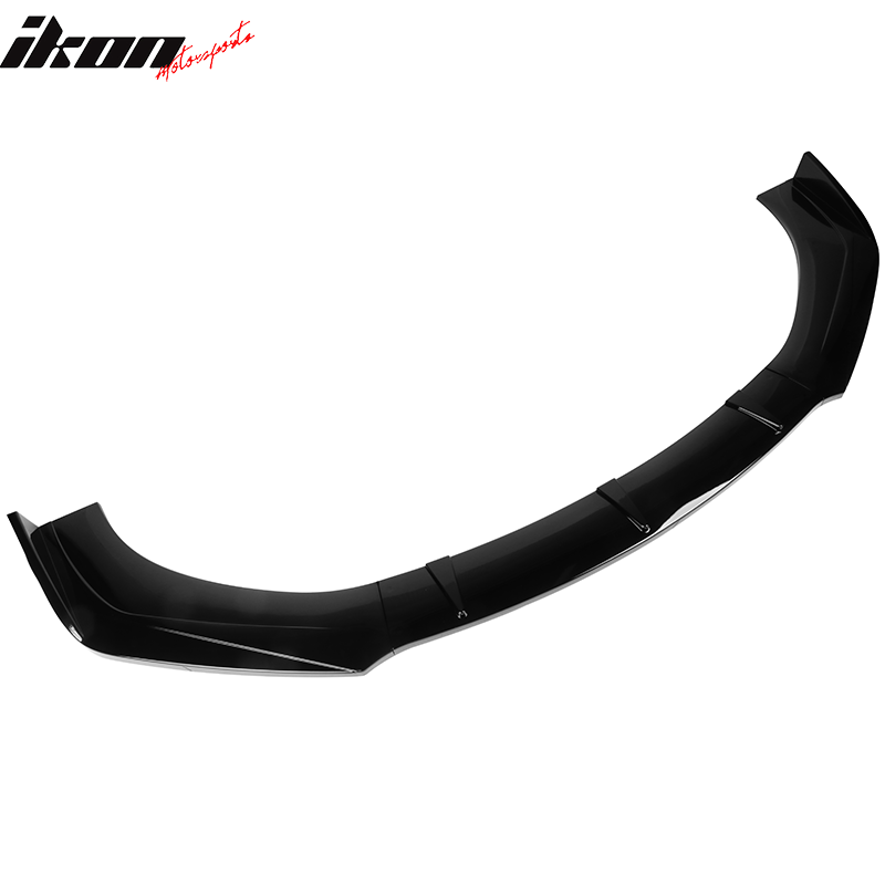 3-Piece Front Bumper Lip Kit For 2016-2019 Nissan Sentra - Painted Black Sport Style Spoiler