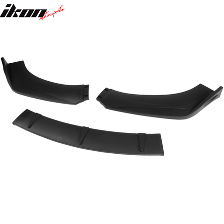 IKON MOTORSPORTS, 3PCS Front Bumper Lip Compatible With 2013-2021 Nissan Sentra, Front Bumper Lip Body Kit Spoiler Splitter Air Dam Chin PP - Polypropylene Carbon Fiber Print, 2014 2015 2016 2017 2018