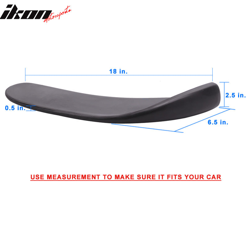 IKON MOTORSPORTS, Compatible with 62-66 Width Car, Adjustable A Style  Front Bumper Lip Chin Splitter Spoiler Air Dam Gloss Black PP 3PCS