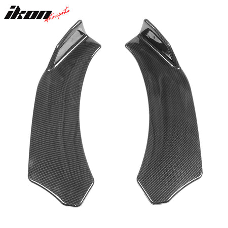 Universal Front Bumper Lip Body Protector Splitter with Carbon Fiber Print 2PC