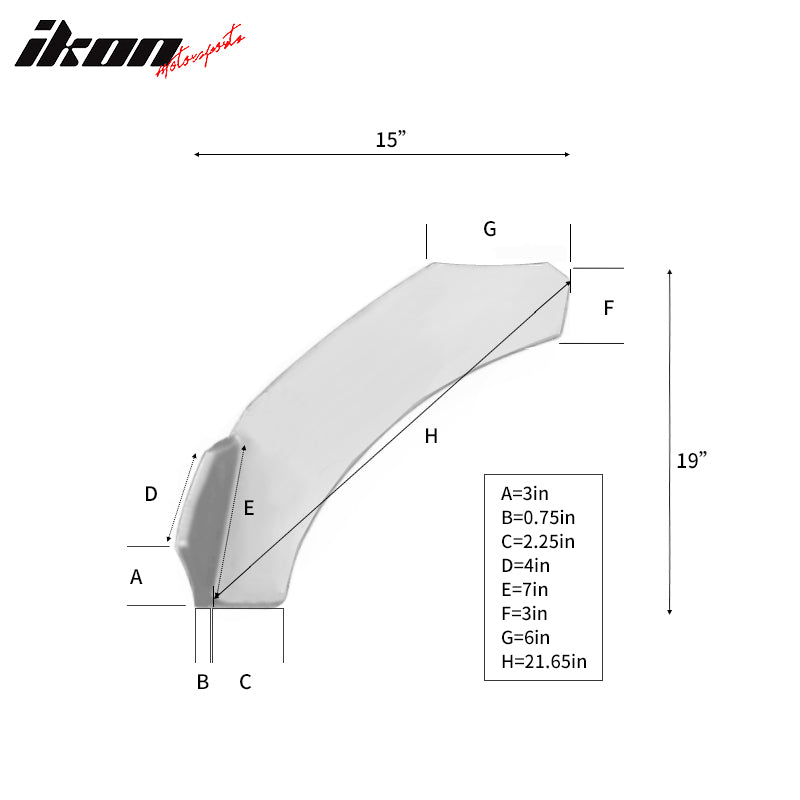 Universal Front Bumper Lip Body Protector Splitter with Carbon Fiber Print 2PC