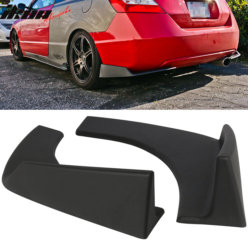 Front Bumper Lip Compatible With Universal Vehicles, Black PP Front Lip Finisher Under Chin Spoiler Add On by IKON MOTORSPORTS