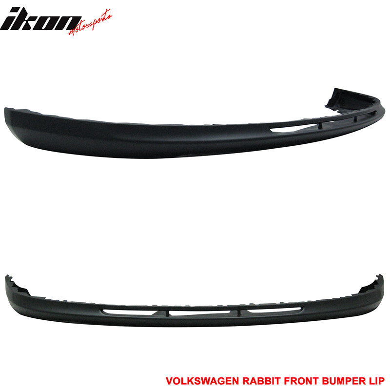 Urethane Compatible With 2006-2009 VW Golf 5 MK5 Rabbit V-Style Front Bumper Lip Spoiler Body Kit PU
