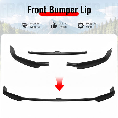 For 10-14 Volkswagen GTI MK6 EC Style PU Front Bumper Lip Chin Spoiler Unpainted