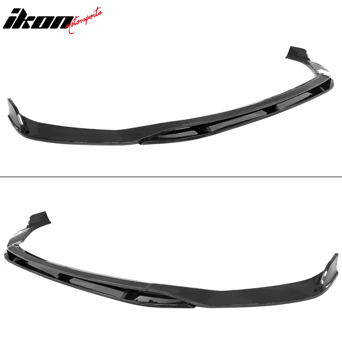 Fits 19-21 Volkswagen Jetta IKON V2 Front Bumper Lip Chin Spoiler Gloss Black PP