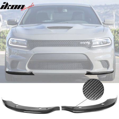 Fits 15-23 Dodge Charger SRT Scat Pack Front Bumper Lip Splitter Gloss Black