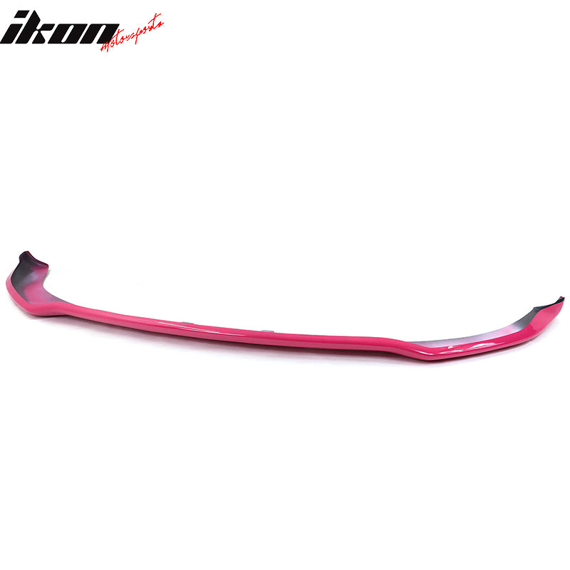 IKON MOTORSPORTS, Front Bumper Lip Protector Compatible With 2020-2023 Dodge Charger Scat Pack 392 SRT Widebody, Pink Factory Style PP Polypropylene Splitter Protector 1PC, 2021